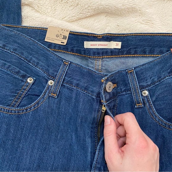NWT Levi's Middy Straight medium wash jeans 31x30 - Picture 7 of 7